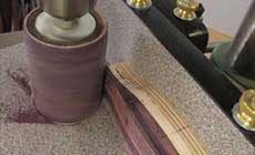 Sanding the bridge ends