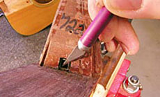 Open end of truss rod